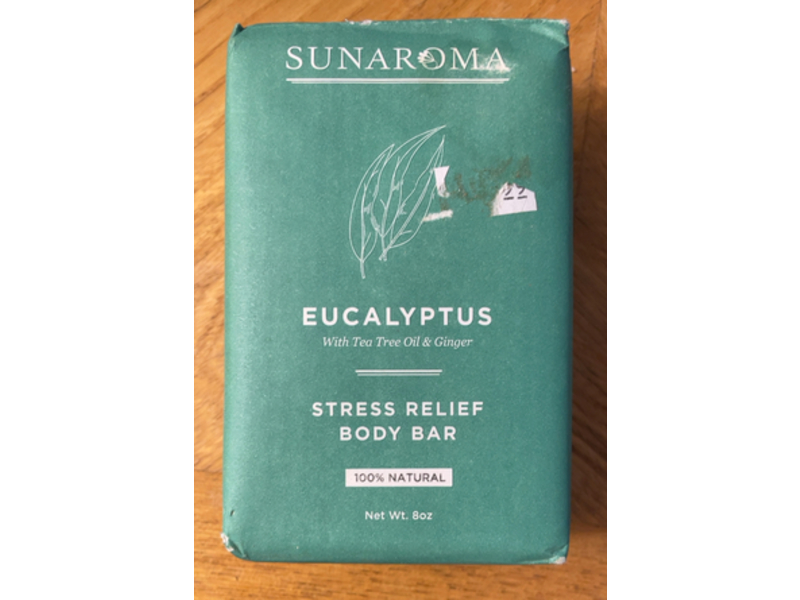 Sunaroma Stress Relief Body Bar, Eucalyptus & Tea Tree + Ginger, 8 oz, 6 Count