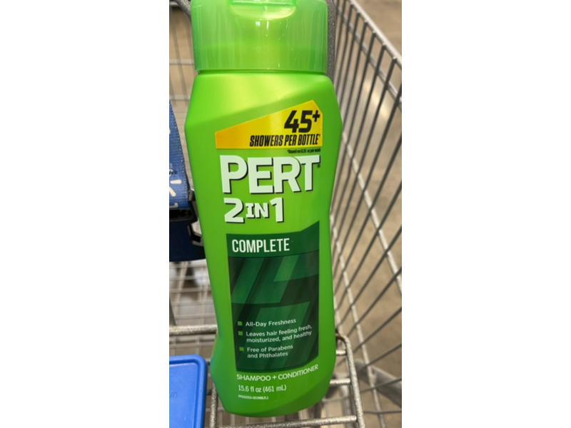Pert 2 In 1 Complete Shampoo + Conditioner, 15.6 fl oz/461 mL, Pack Of 5