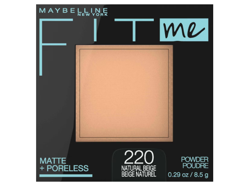 Maybelline New York Fit Me Matte + Poreless Powder, 220 Natural Beige, 9 g