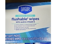 Berkley Jensen Flushable Wipes, Fresh Scent, Aloe & Vitamin E, 540 Count - thumbnail 3