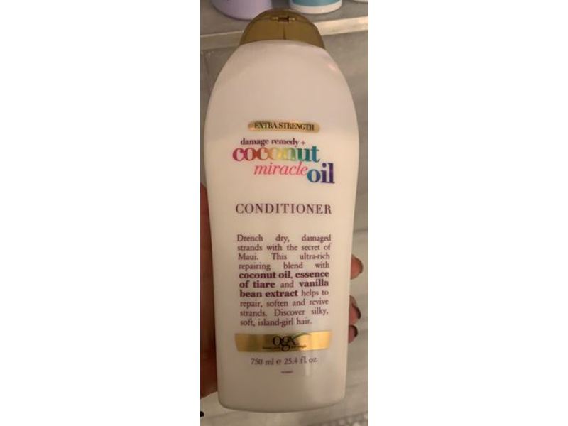 Ogx Extra Strength Damage Remedy + Coconut Miracle Oil Conditioner, 25.4 fl oz/750 mL