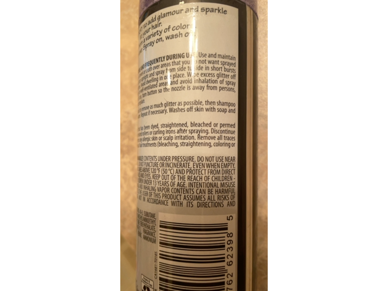 Goodmark Temporary Glitter Spray, Purple, 3 oz/85 g