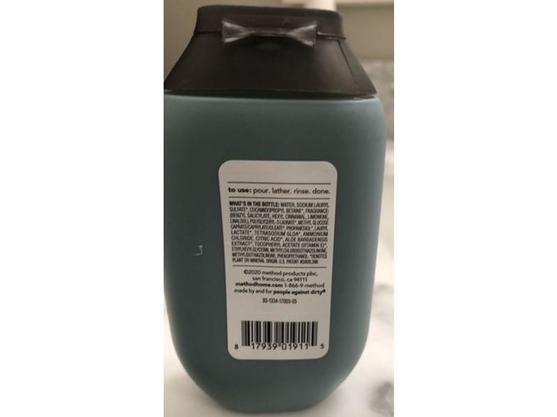 Method Men's Body Wash, Sea + Surf, 3.4 fl oz/100 mL