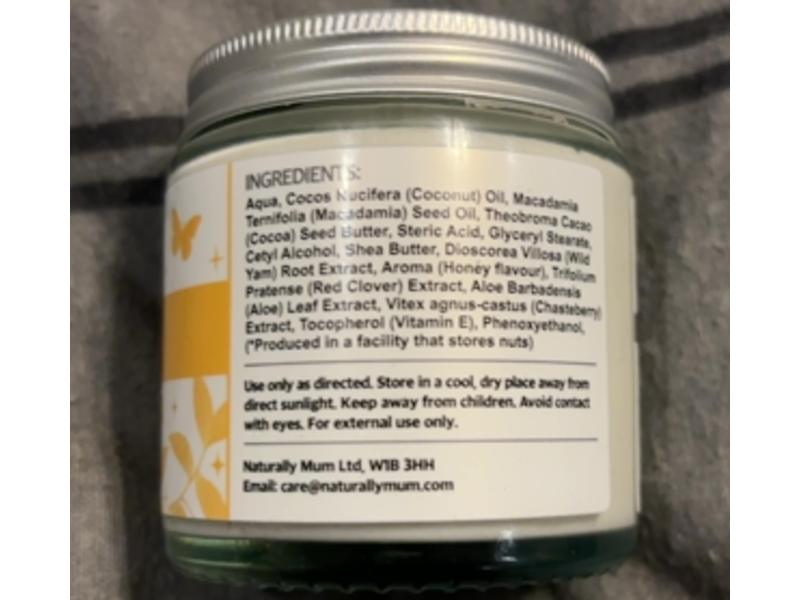 Naturallymum Wild Yum Natural Balancing Cream, Honey, 4 fl oz/120 mL