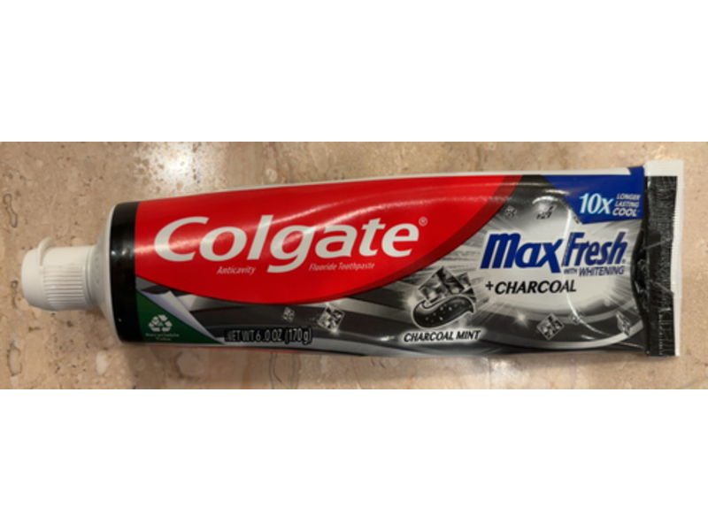 Colgate Max Fresh Whitening Toothpaste, Charcoal Mint, 6.0 oz/170 g, Pack Of 2
