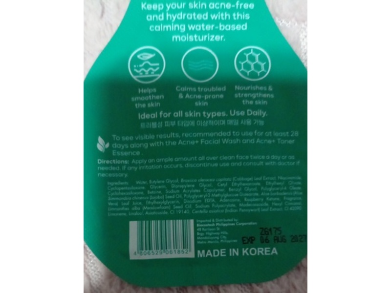 iWhite Korea Acne+ Aqua Moisturizer, 6 mL