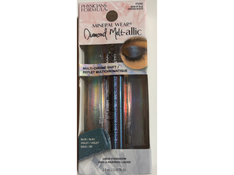 Physicians Formula Diamond Metallic Liquid Eyeshadow , Beam Of Blue, 0.09 fl oz/2.8 mL