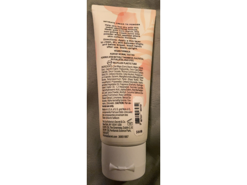 Victoria's Secret Intimate Cream To Powder, Coconut Milk & Rose, 3.4 fl oz/100 mL