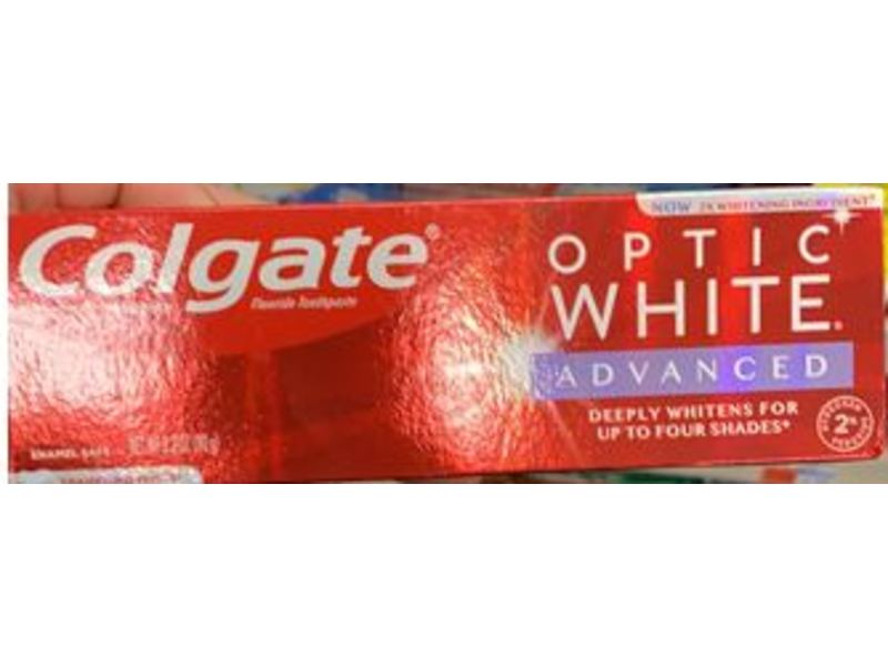 Colgate Optic White Advanced Whitening Toothpaste, Sparkling White, 3.2 oz/90 g, Pack Of 3