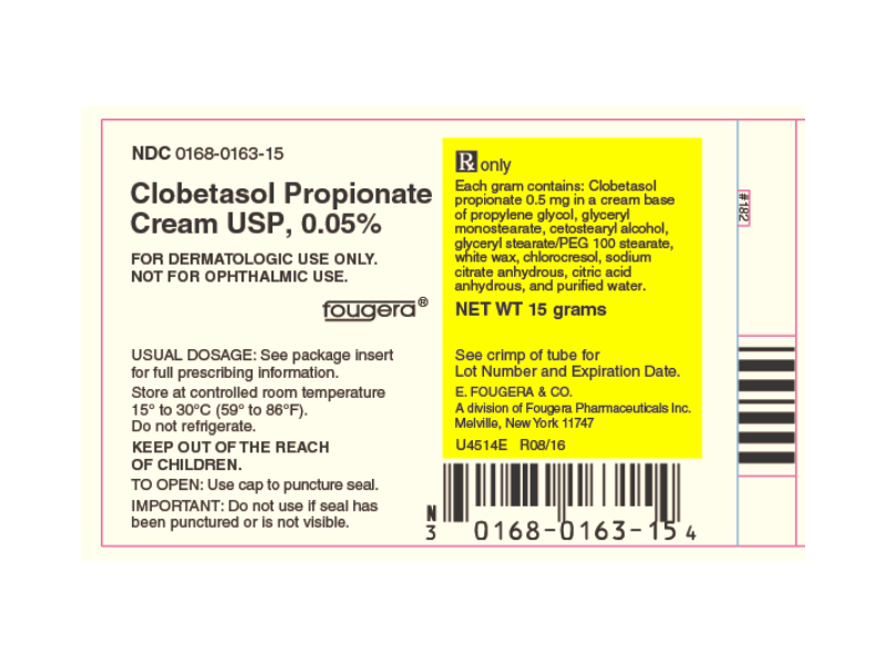 Clobetasol Propionate Cream USP, 0.05%, 15 g, Fougera (RX)