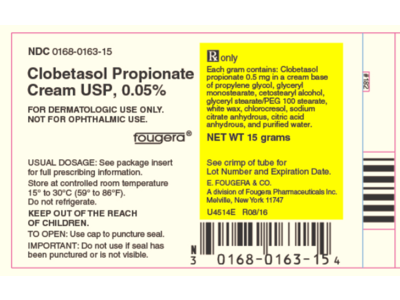 Clobetasol Propionate Cream USP, 0.05%, 15 g, Fougera (RX)