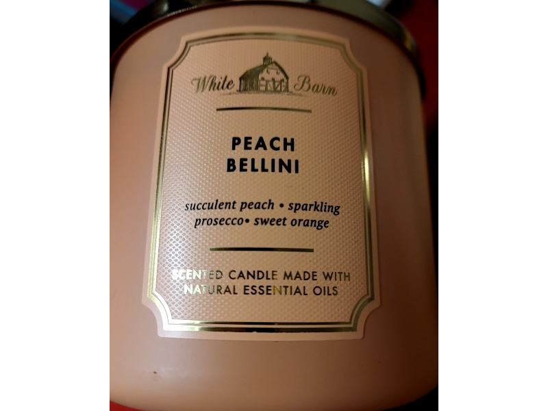 White Barn Peach Bellini Scented Candle, 14.5 oz/411 g