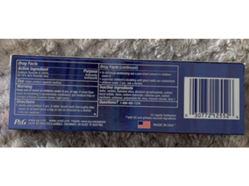 Crest 3D White Advanced Toothpaste, Arctic Fresh, 2.4 oz/68 g