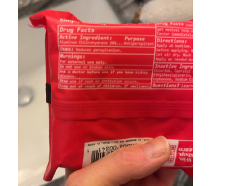 Duradry Antiperspirant Body Wipes, Unscented, 30 Count