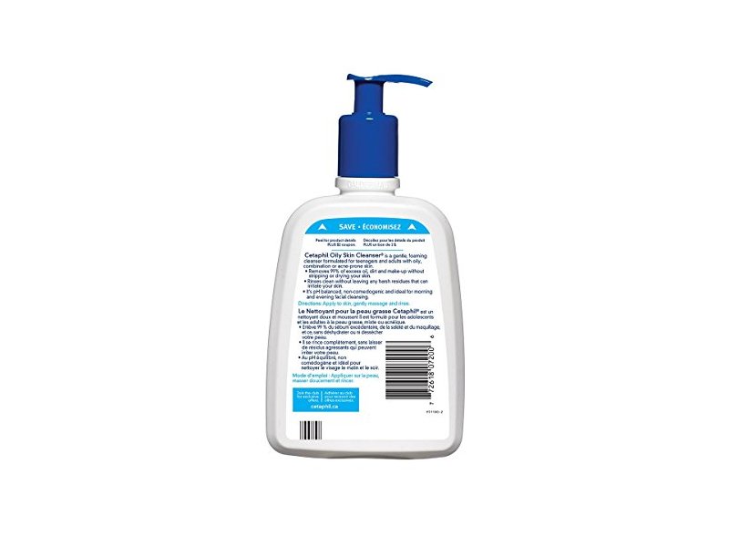 Cetaphil Oily Skin Cleanser, 500 mL