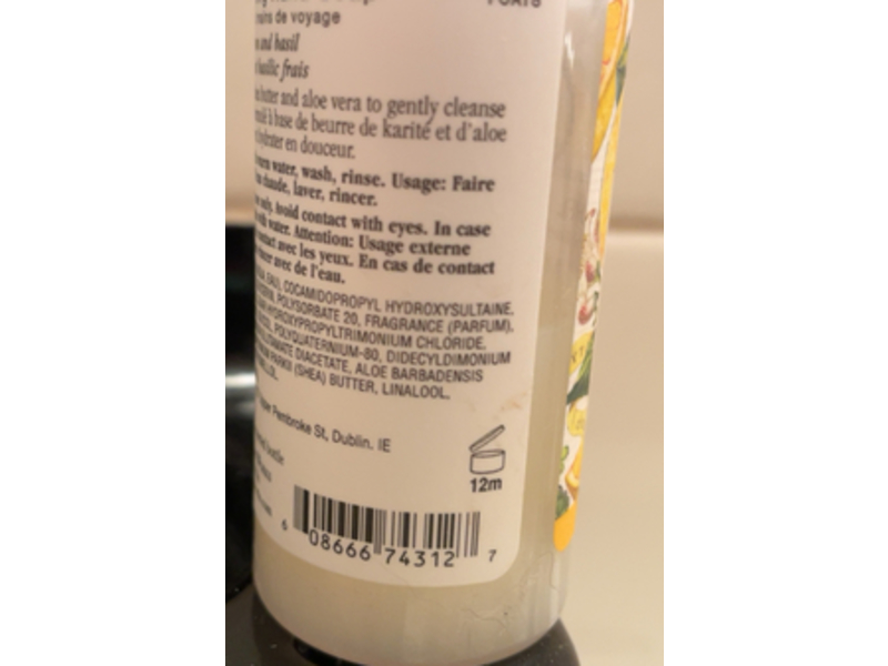 Michel Design Works Travel Foaming Hand Soap, Lemon Basil, 1.6 fl oz/47 mL