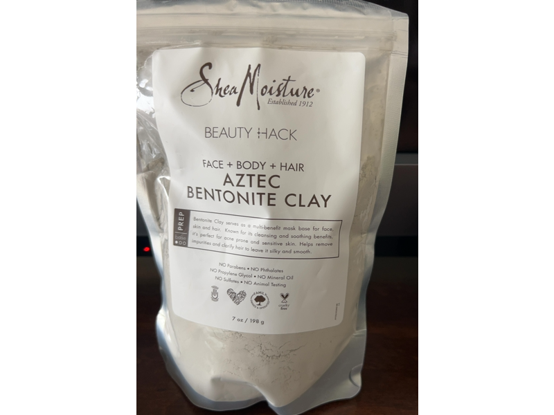 Shea Moisture Face+Body+Hair Aztec Bentonite Clay, 7 oz/195 g