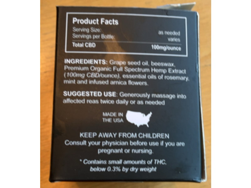 Imbue Embody Premium CBD Salve, Hemp oil, 4 oz