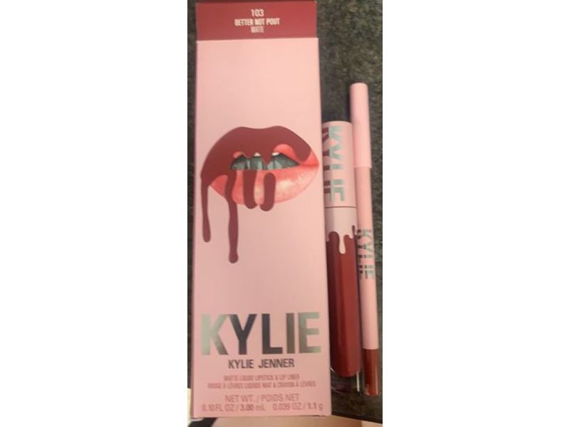 Kylie Jenner Matte Lip Kit, 103 Better Not Pout, 0.10 fl oz/3 mL, 0.039 oz/1.1 g