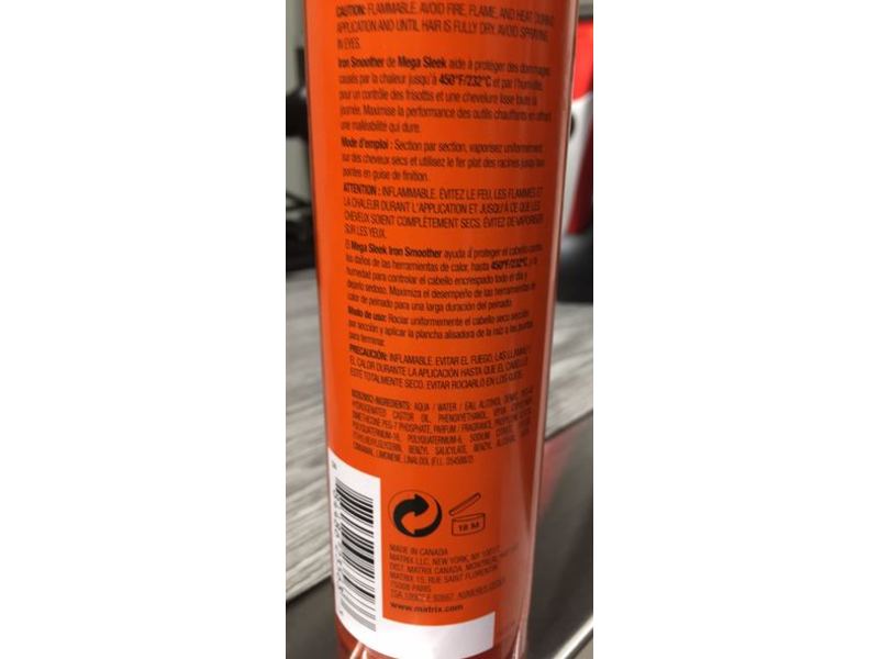 Matrix Total Results Mega Sleek Iron Smoother Defrizzing Leave-In Spray, 8.5 oz/250 mL