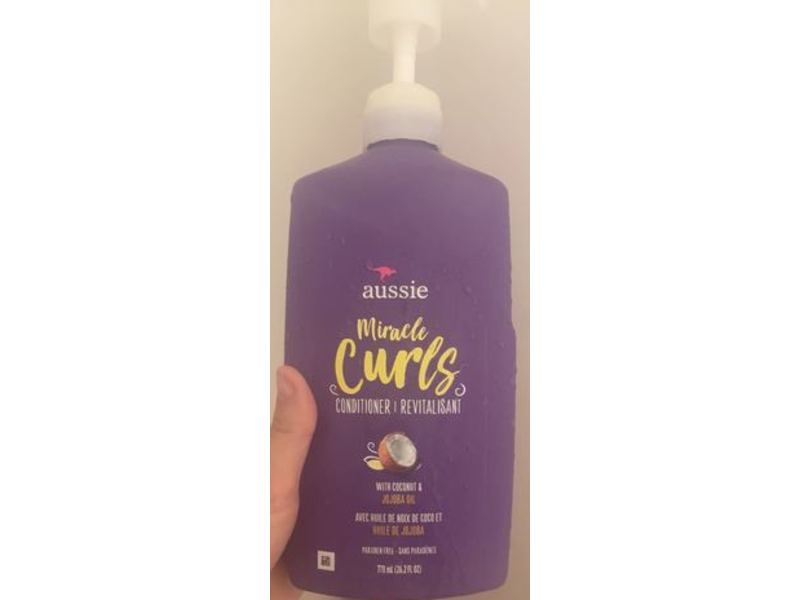 Aussie Miracle Curls Conditioner, Coconut & Jajoba Oil, 26.2 fl oz/778 mL