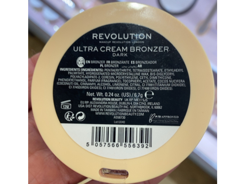Revolution Ultra Cream Bronzer, Dark, 0.24 oz/6.7 g