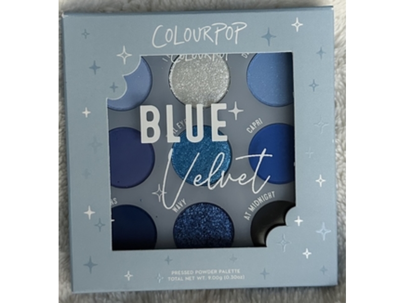 Colourpop Pressed Powder Eyeshadow Palette, Blue Velvet, 0.30 oz/9 g