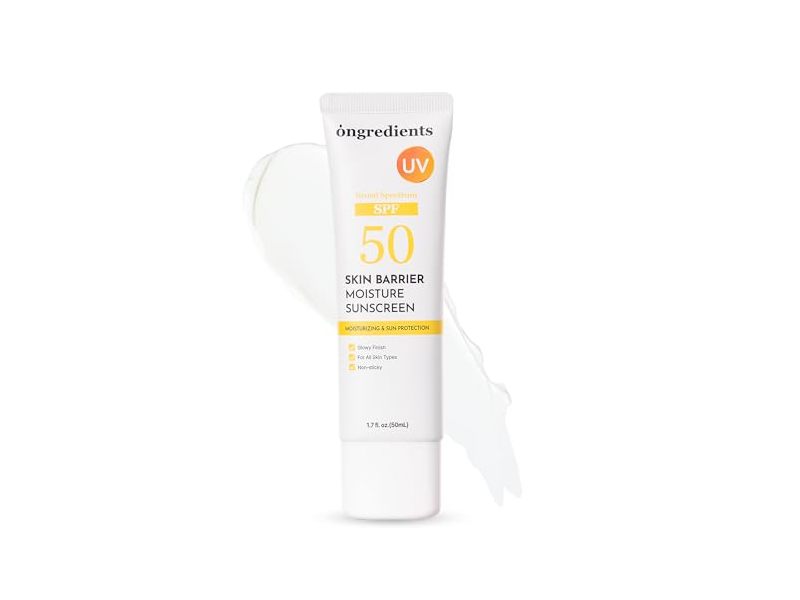Ongredients Skin Barrier Moisture Sunscreen, SPF 50, Broad Spectrum, 1.7 fl oz/50 ml