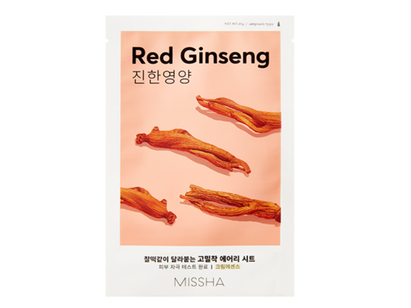 Missha Airy Fit Sheet Mask, Red Ginseng, 19 g