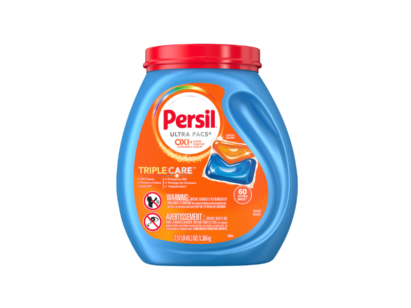 Persil Triple Care Ultra Pacs Oxi+Odor Fighter Laundry Detergent Pacs, 24.6 oz/698 g, 36 Count