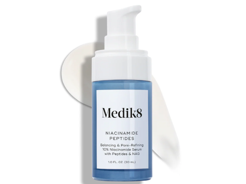 Medik8 Balancing & Pore-Refining Serum, 10% Niacinamide, Peptides & NAG, 1.0 fl oz/30 mL