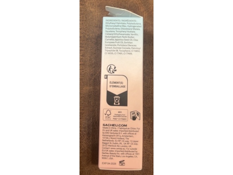 Sacheu Lip Glaze Elixir, 03 Midnight Lychee, 0.12 fl oz/3.5 mL