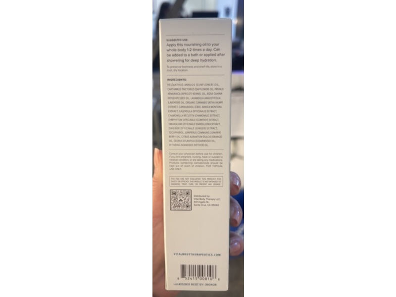 Vital Body Radiance Body Oil, 5 fl oz