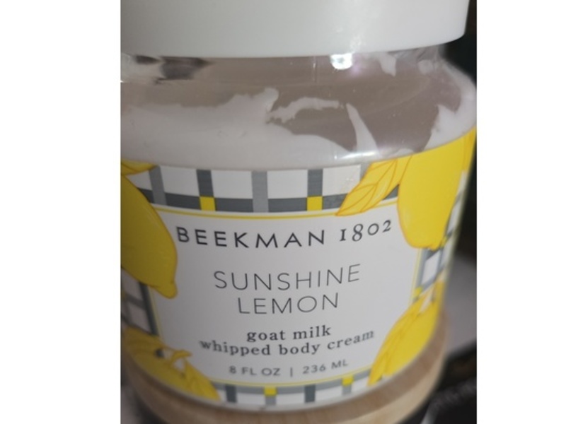 Beekman 1802 Sunshine Lemon Goat Milk Whipped Body Cream, 8 fl oz/236 mL