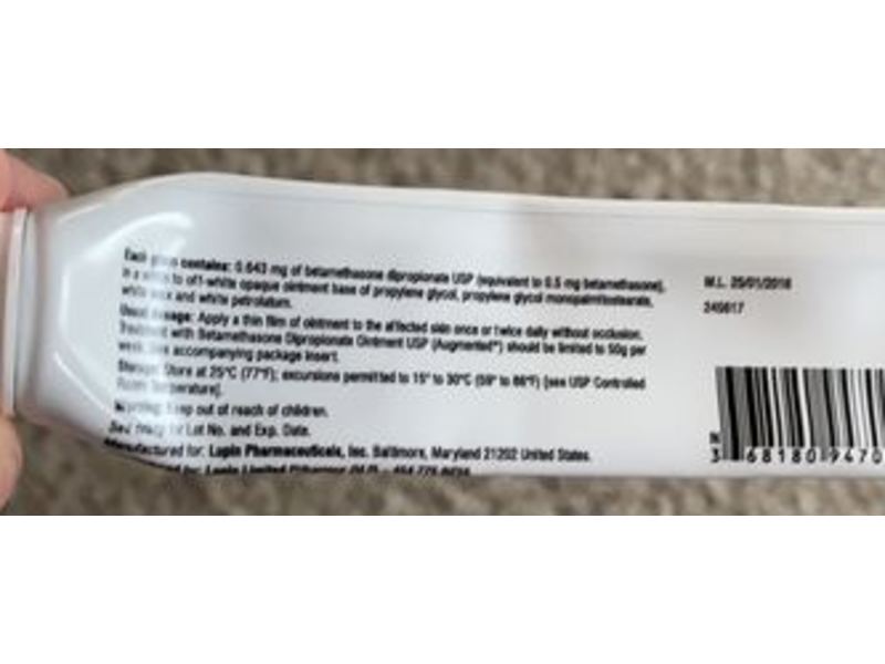 Betamethasone Ointment 0.05%, 15 g, Lupin Limited Pharmacuetical (RX)