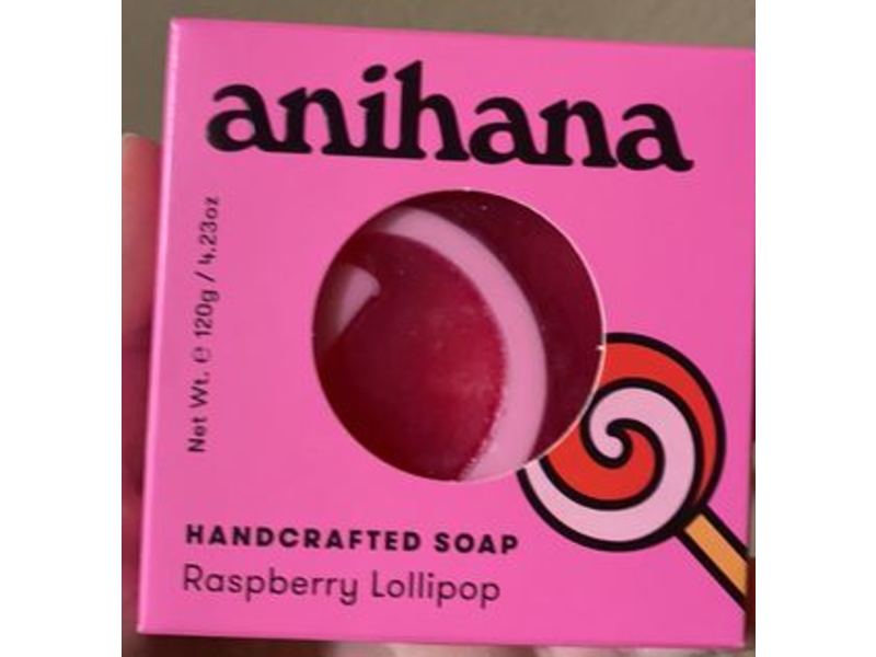 Anihana Soap Bar, Raspberry Lollipop, 4.23 oz/120 g