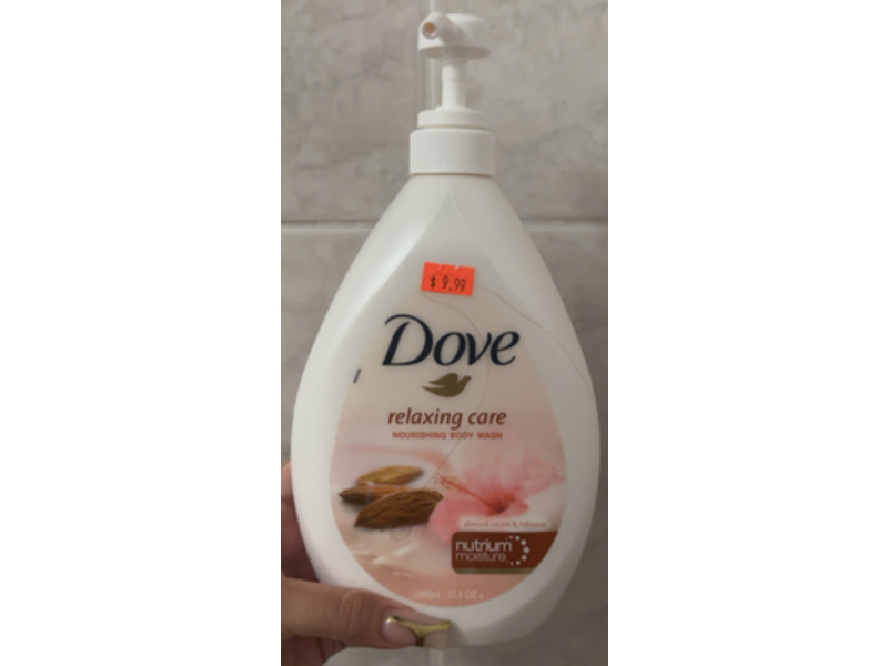 Dove Nourishing Body Wash, Almond Cream & Hibiscus, 33.8 oz/1000 mL