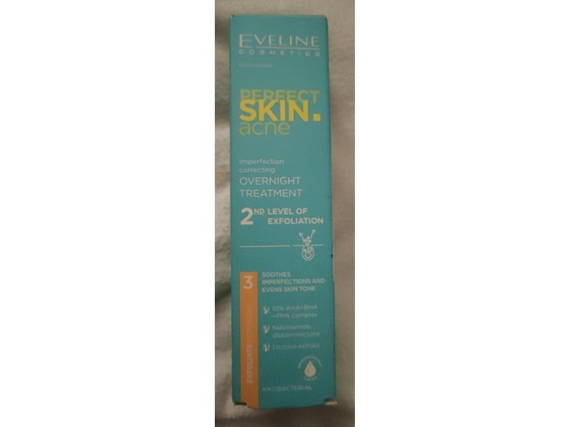 Eveline Cosmetics Perfect Skin Acne Overnight Treatment, 1.06 fl oz/30 mL