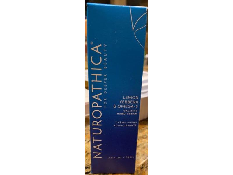 Naturopathica, Calming Hand Cream, Lemon Verbena & Omega-3, 2.5 fl oz/75 mL