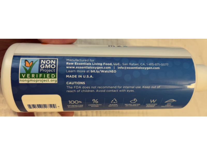 Essential Oxygen Food Grade Hydrogen Peroxide 3%, 16 fl oz/473 mL