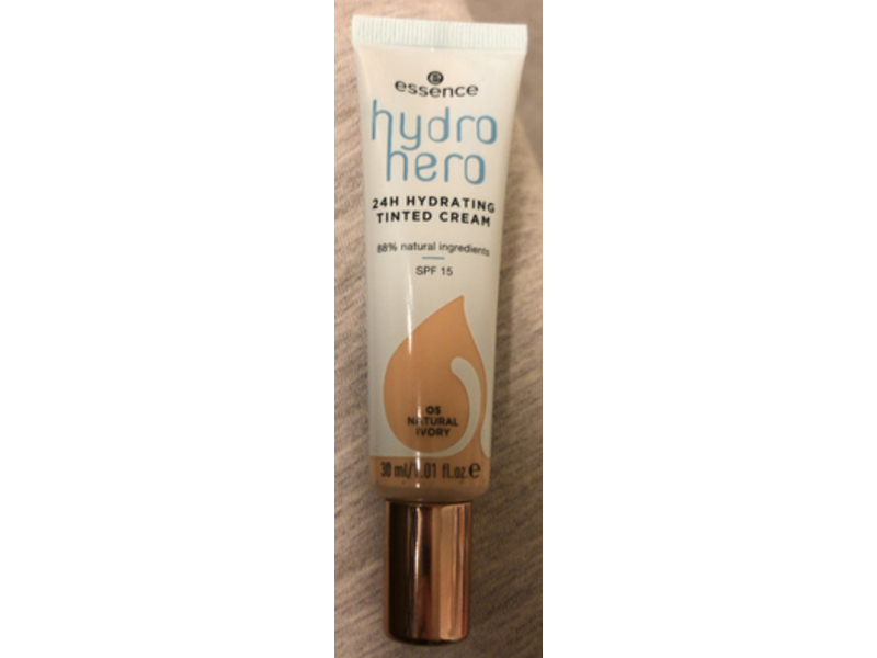 Essence Hydro Hero Tinted Moisturizer, SPF 15, 05 Natural Ivory,1.01 fl oz/30 mL