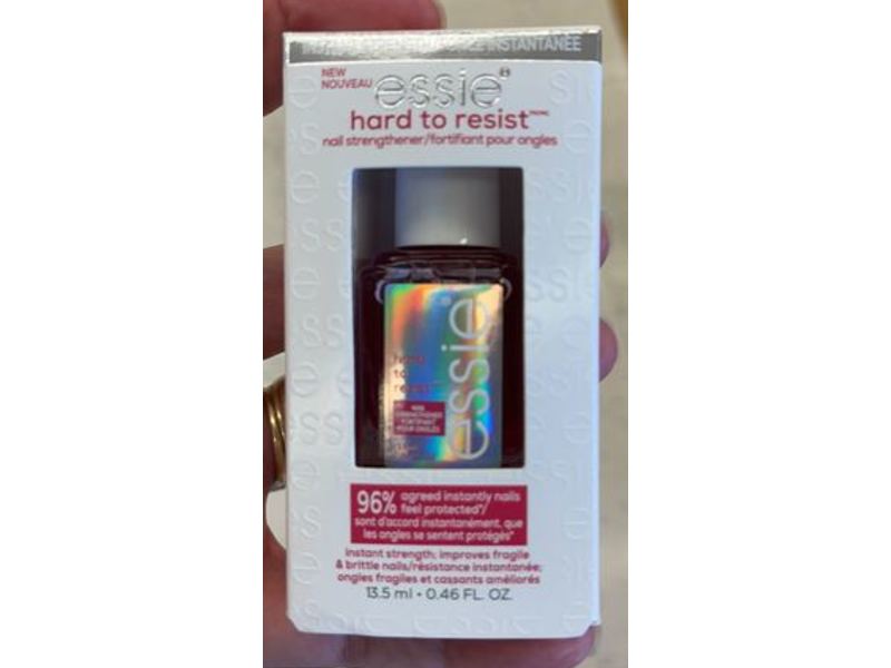 Essie Hard To Resist Nail Strengthener,Clear Natural Tint, Glow & Shine, 0.46 fl oz/135 mL