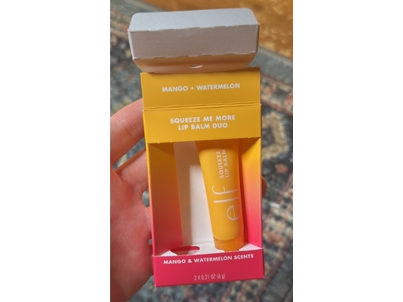 e.l.f. Squeeze Me More Lip Balm Duo, Mango & Watermelon, 0.21 oz/6 g, Pack Of 2