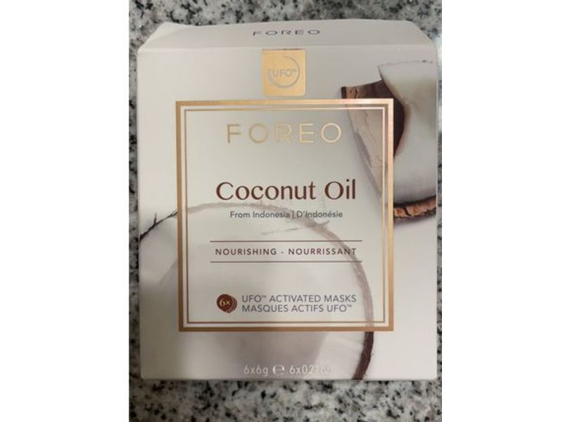 Foreo Nourshing Coconut Oil Face Mask, 0.27 oz/6 g, Pack Of 6