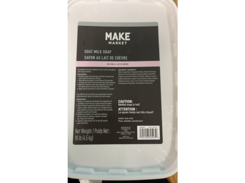 Make Market Goat Milk Soap Base, 4.5 kg