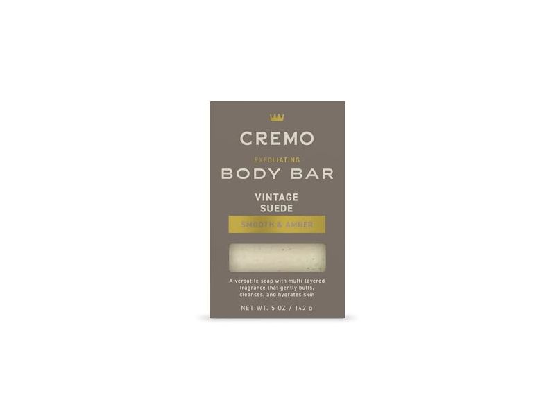Cremo Exfoliating Body Bar, Vintage Suede, 5 oz/142 g