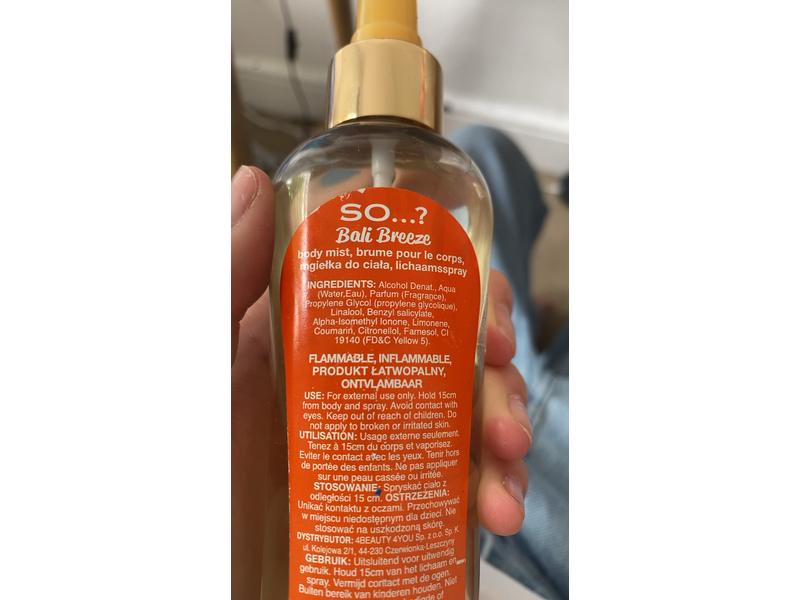 So…? Body Mist, Bali Breeze, 6.9 fl oz/200mL