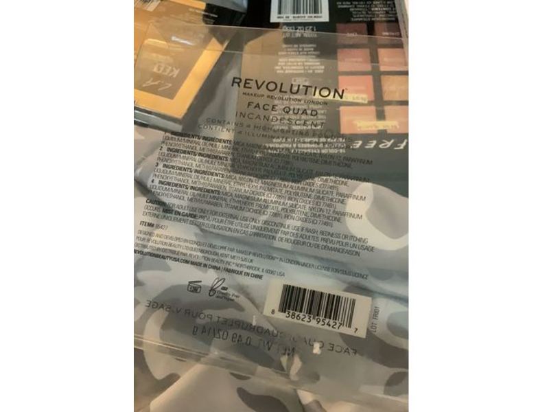 Revolution Face Quad Highlighting Palette, Incandescent, 0.49 oz / 14 g