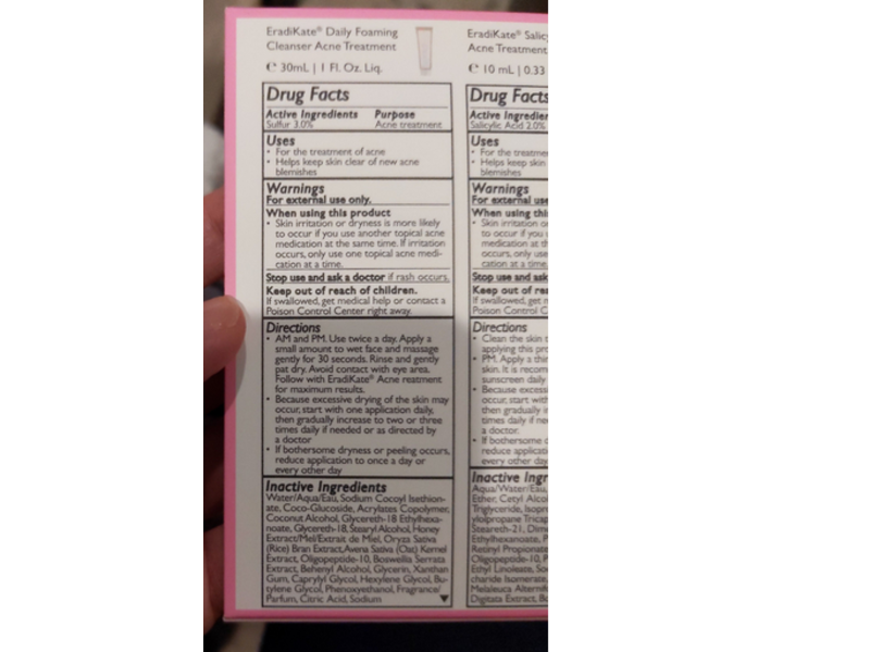 Kate Somerville Eradikate Acne Treatment Daily Foaming Cleanser, 1 fl oz/30 mL