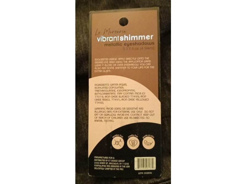 Le Mercerie Vibrant Shimmer Metallic Eyeshadows, Copper + Bronze + Midnight, 0.17 fl oz/4.94 mL